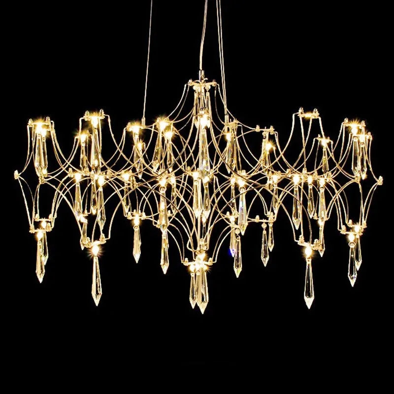 DecorBites™ Crystal Chandelier Living Room Light