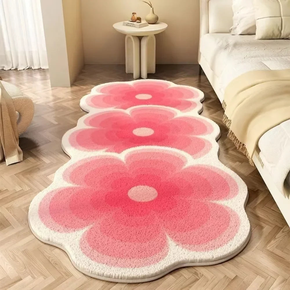 VIKAMA Soft Warm Bedside Floor Mat Simple High-End Bedroom Sofa Carpet Washable Waterproof Carpet Suitable Room Rug Home Decorat