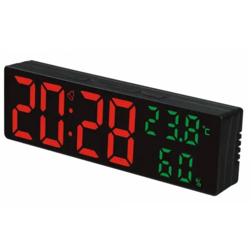 9 Inch Large Digital Wall Clock Temperature Humidity Night Mode Snooze-5