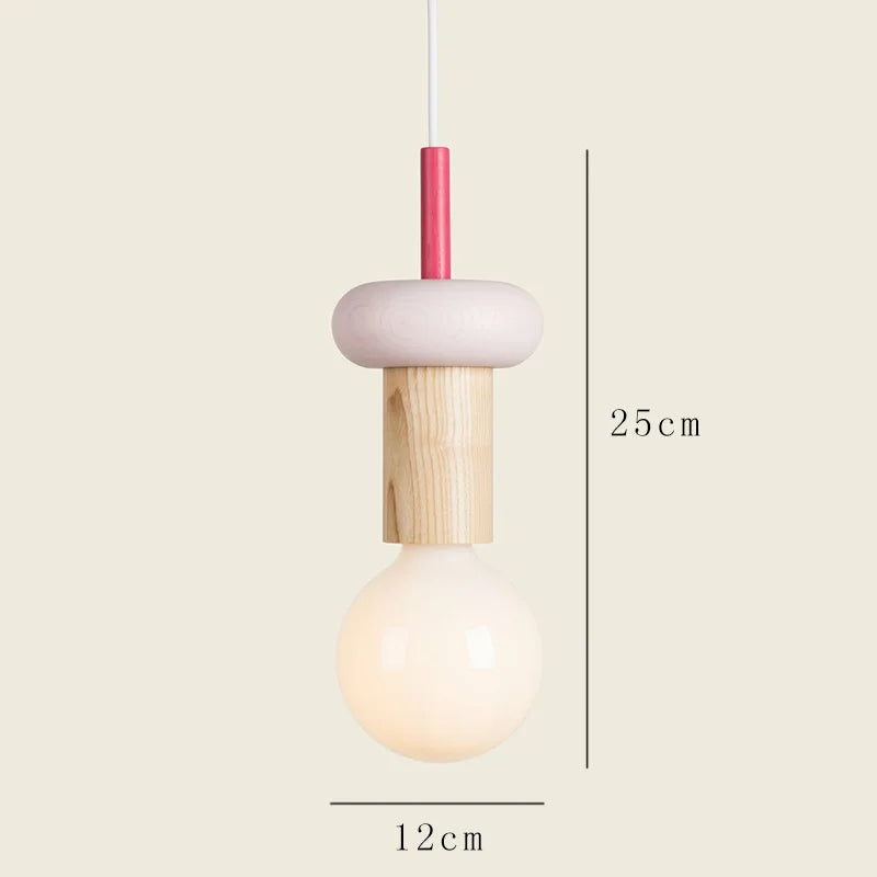 DecorBites™ Wood Pendant Light LED Chandelier