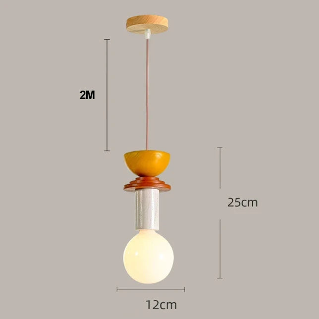 DecorBites™ Wood Pendant Light LED Chandelier
