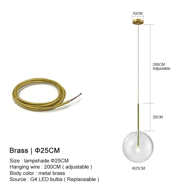 DecorBites™ Chandeliers Clear Glass Pendant Lights