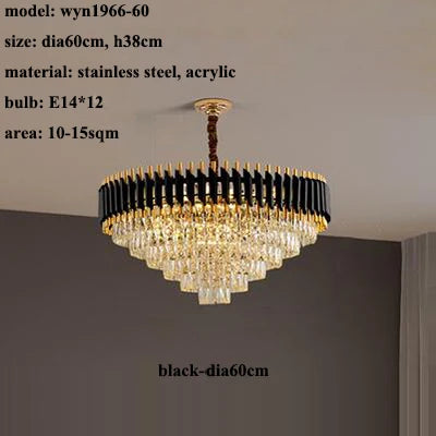 Crystal Chandelier Pendant Light Loft