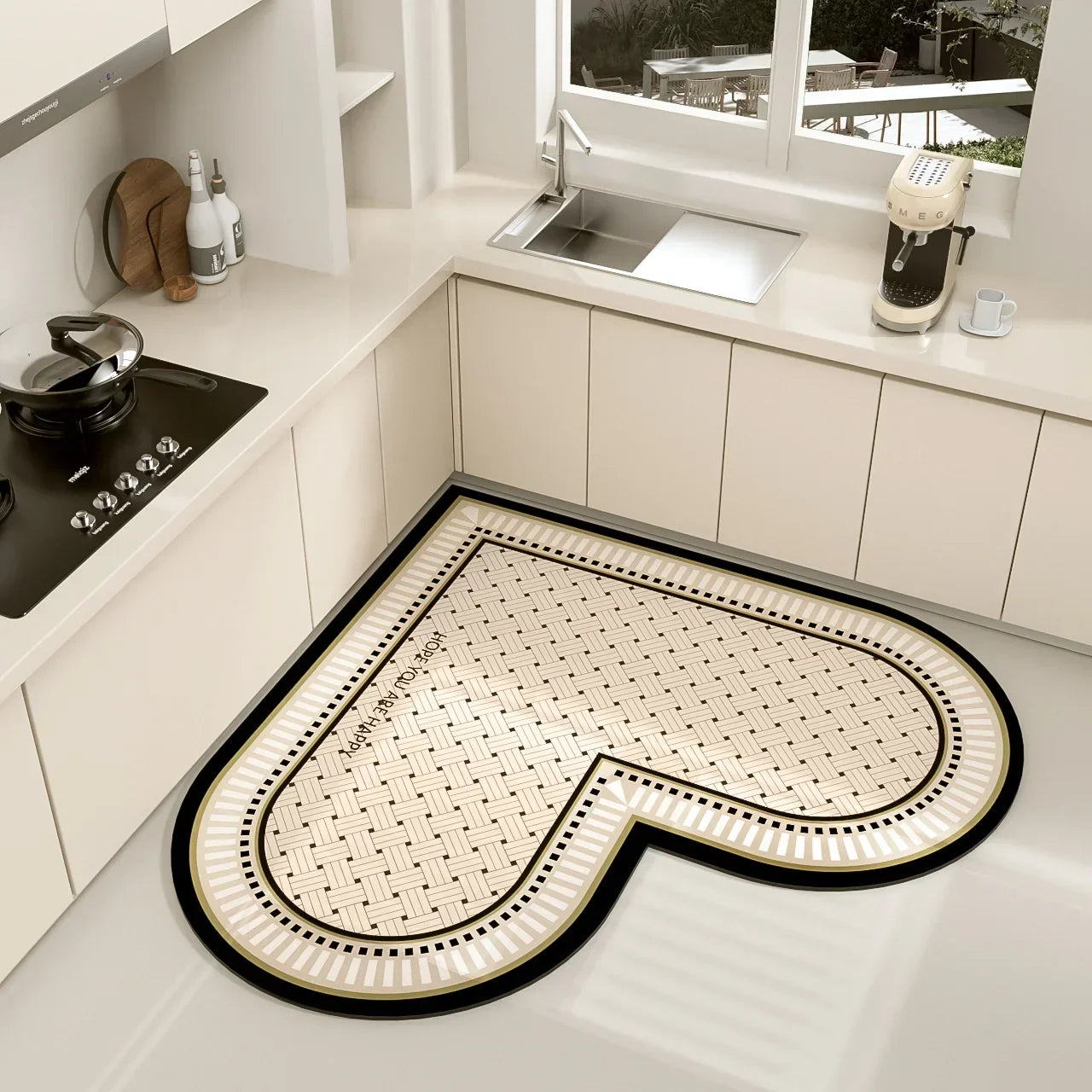 VIKAMA Fashion Simple Diatomite Home Decorative Carpet Kitchen Bathroom Entrance Entrance Washable Dirty Resistant Carpet