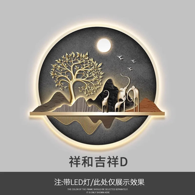 Dlight Decor Wealth Landscape Wall Lamp Mural