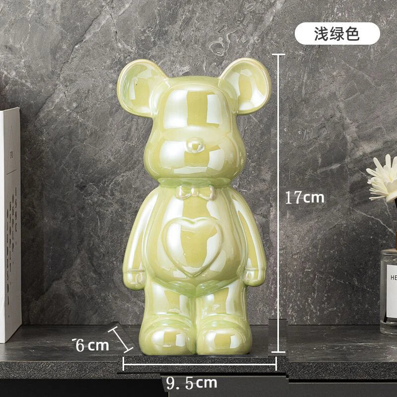 Love Bear Decoration Ceramic Crafts Wine Cabinet European Style The Little  Cartoon  Statue Kawaii Cartoon Figure Office Book Shelf Ornament Home Decorations 400% Bears Figurines