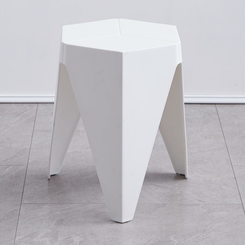 Nordic Plastic Stool Ins Creative Modern Chairs Low Footstool Non Slip Thickened Small Stools Low Geometric Stool Furniture Home-1