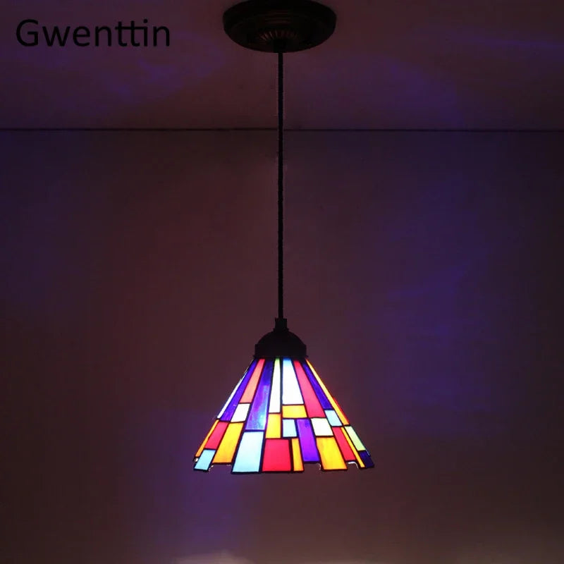 Stained Glass Pendant Lamp Fixture
