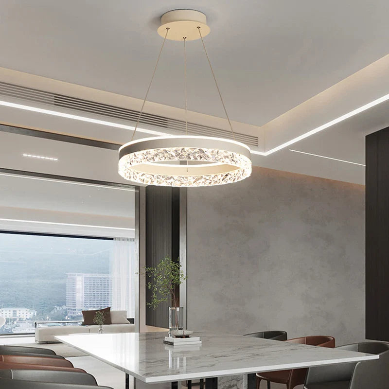DecorBites™ LED Chandelier Ring Ceiling Pendant