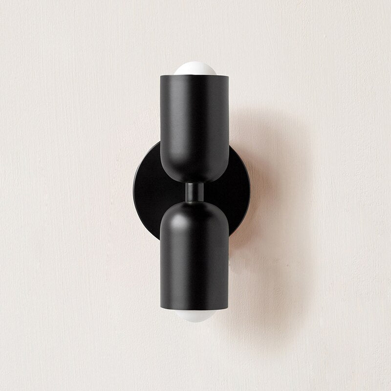 Colorful Modern Wall Sconce with Hand-Blown Glass Shade