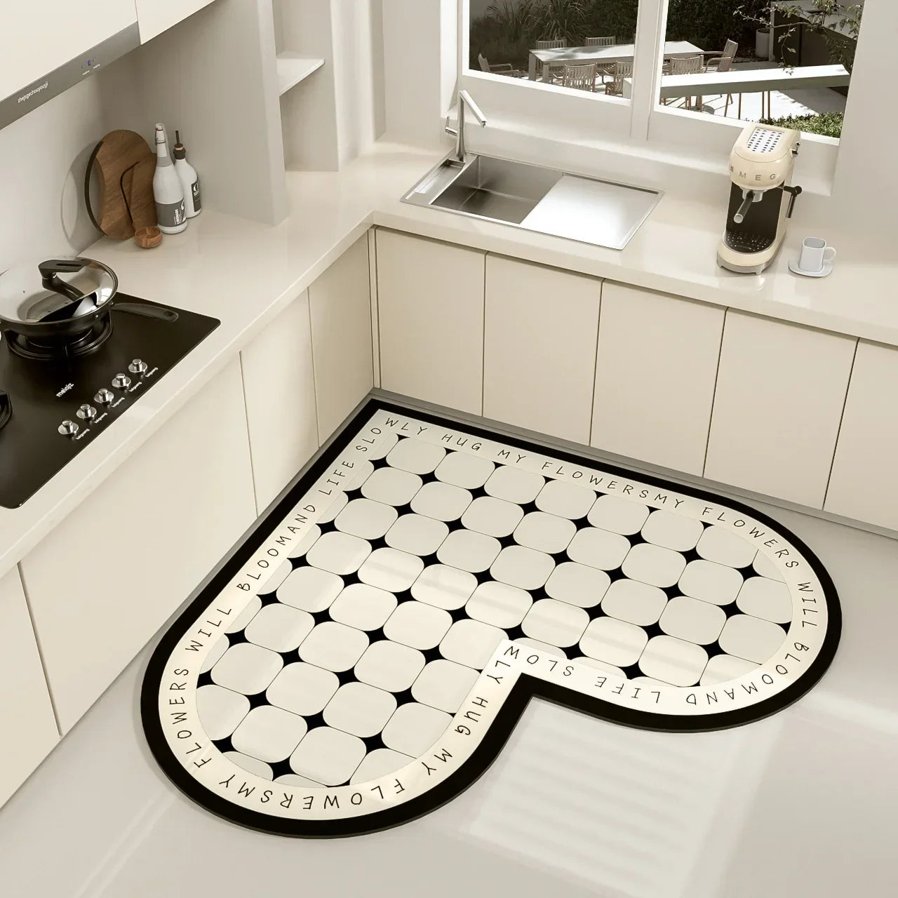 VIKAMA Fashion Simple Diatomite Home Decorative Carpet Kitchen Bathroom Entrance Entrance Washable Dirty Resistant Carpet