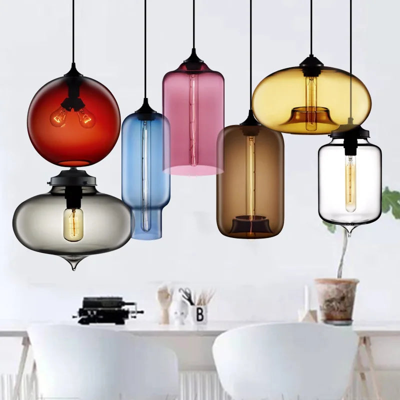 DecorBites™ Pendant Lights Multicolored Glass Decor