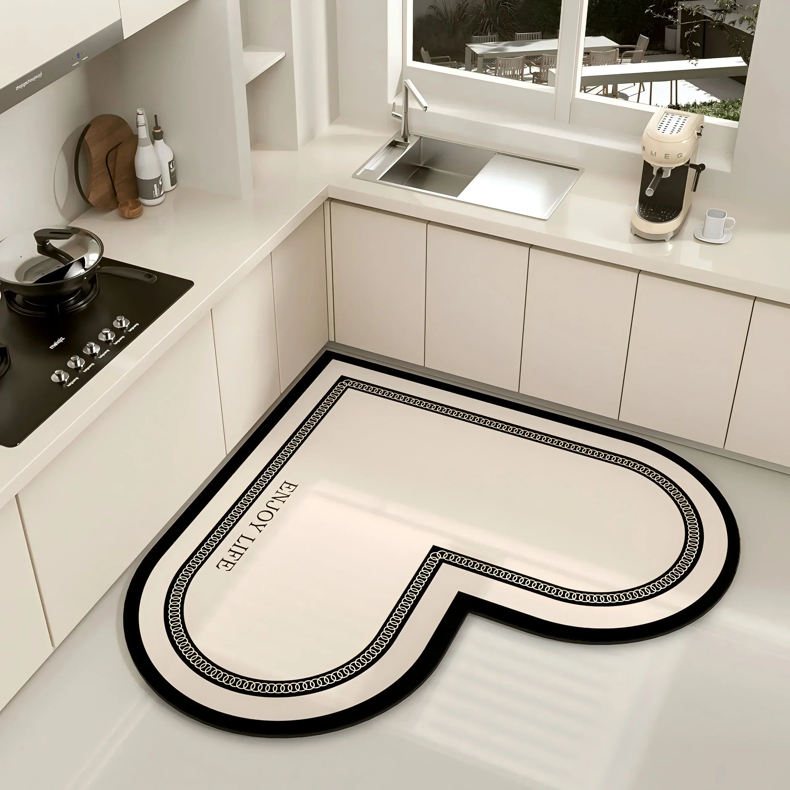 VIKAMA Fashion Simple Diatomite Home Decorative Carpet Kitchen Bathroom Entrance Entrance Washable Dirty Resistant Carpet
