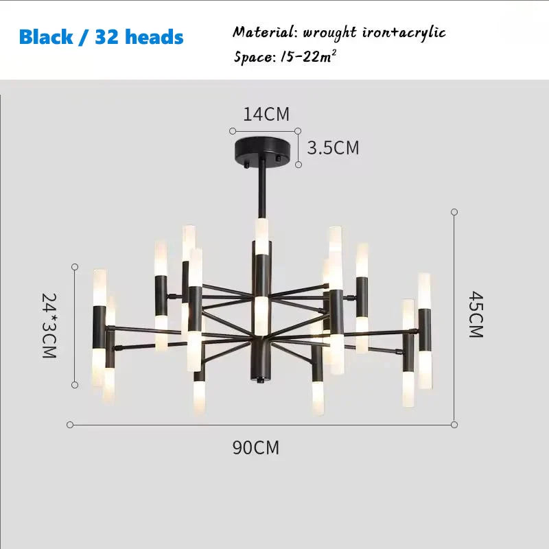 DecorBites™ Luxury Chandelier Multi-Head Ceiling Light