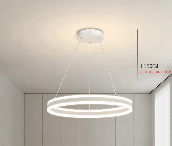 DecorBites™ LED Ring Chandelier Dimmable Fixture
