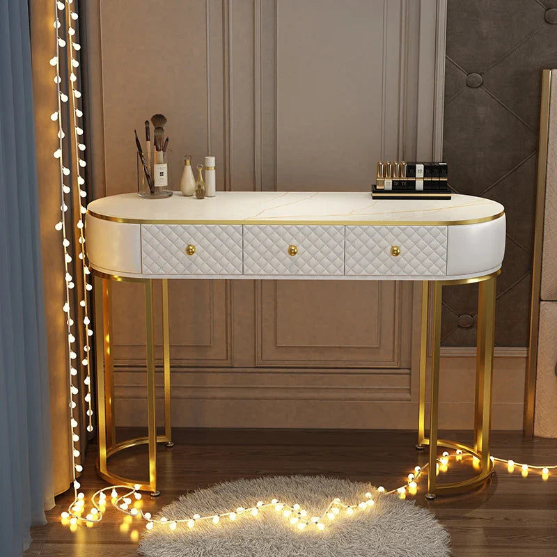 Nordic vanity chair white bedroom LED light Dresser storage cabinet makeup Dressing table light mirror stool bedroom furniture