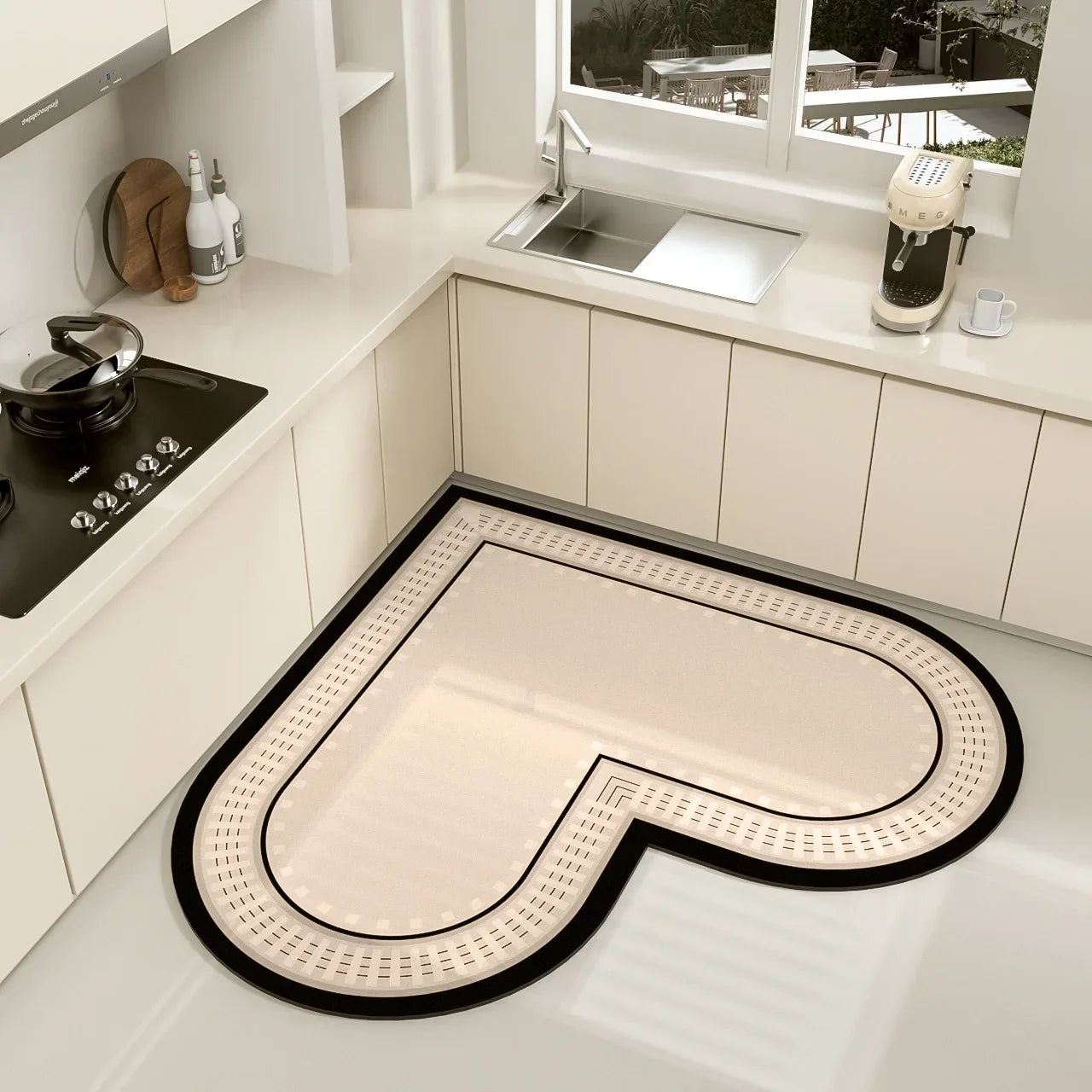VIKAMA Fashion Simple Diatomite Home Decorative Carpet Kitchen Bathroom Entrance Entrance Washable Dirty Resistant Carpet