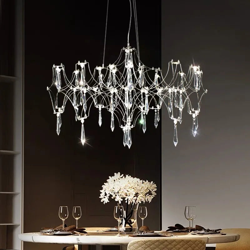 DecorBites™ Crystal Chandelier Living Room Light