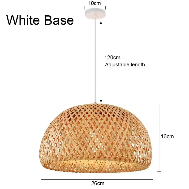DecorBites™ Bamboo Pendant Ceiling Light Rattan