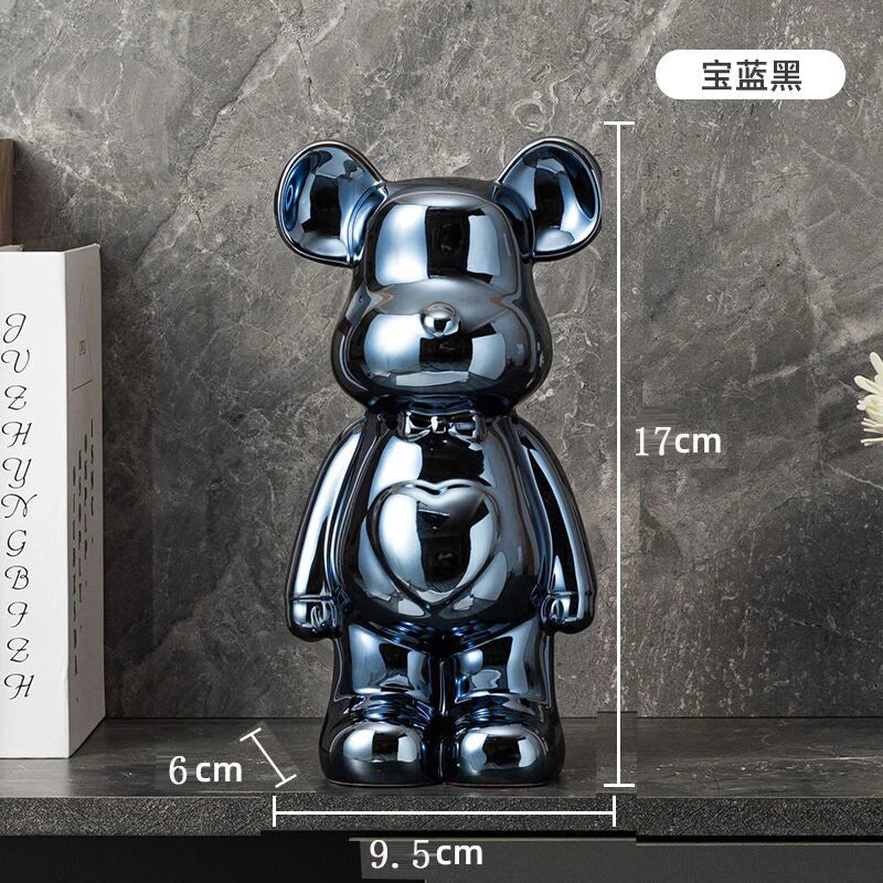 Love Bear Decoration Ceramic Crafts Wine Cabinet European Style The Little  Cartoon  Statue Kawaii Cartoon Figure Office Book Shelf Ornament Home Decorations 400% Bears Figurines