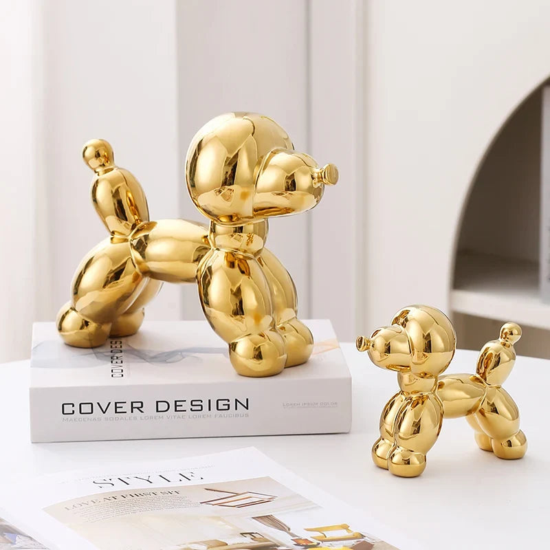 Ceramic Guest Dog Figurine Home Decor room Decoration Accessories Office Nordic Animal Decorative Sculptures  Figurines