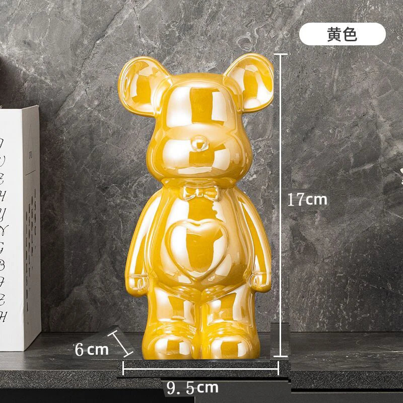 Love Bear Decoration Ceramic Crafts Wine Cabinet European Style The Little  Cartoon  Statue Kawaii Cartoon Figure Office Book Shelf Ornament Home Decorations 400% Bears Figurines