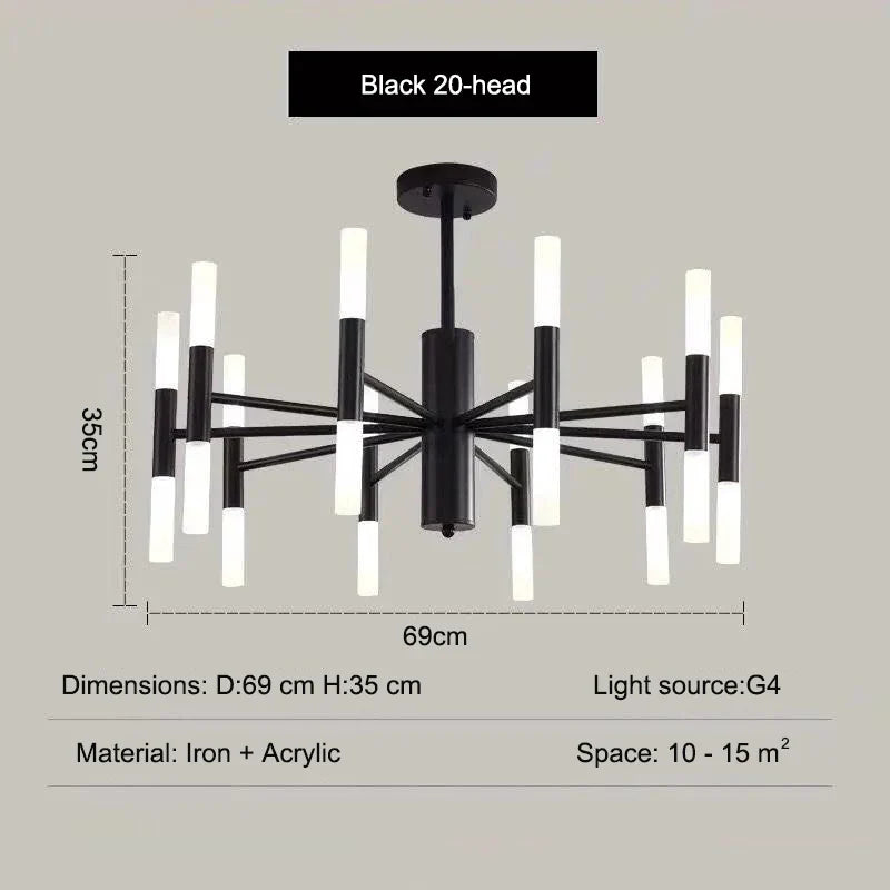 DecorBites™ Luxury Chandelier Multi-Head Ceiling Light
