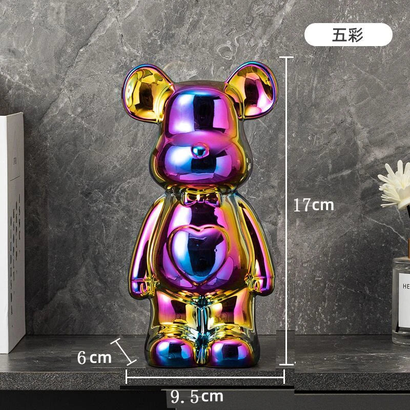 Love Bear Decoration Ceramic Crafts Wine Cabinet European Style The Little  Cartoon  Statue Kawaii Cartoon Figure Office Book Shelf Ornament Home Decorations 400% Bears Figurines