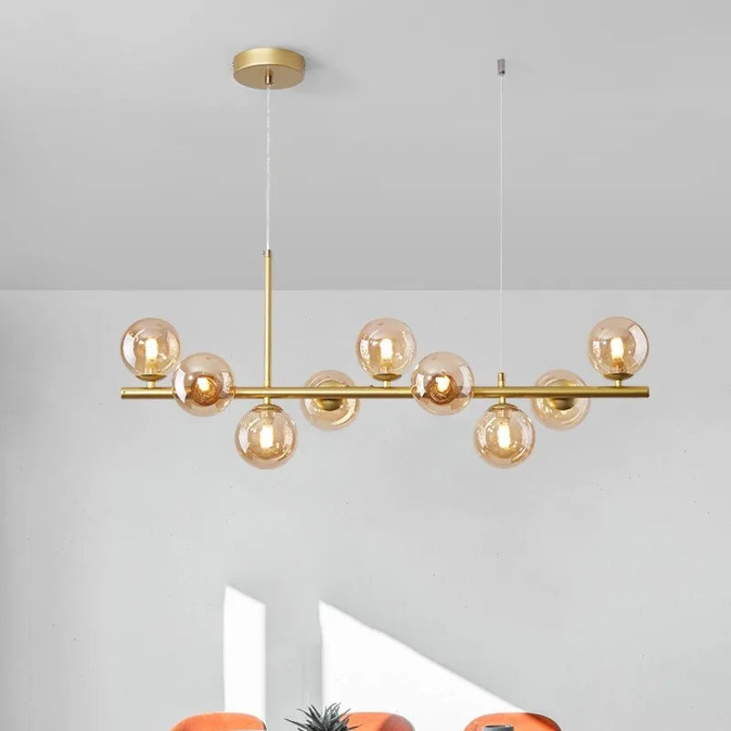 DecorBites™ LED Pendant Light 9 Head Glass