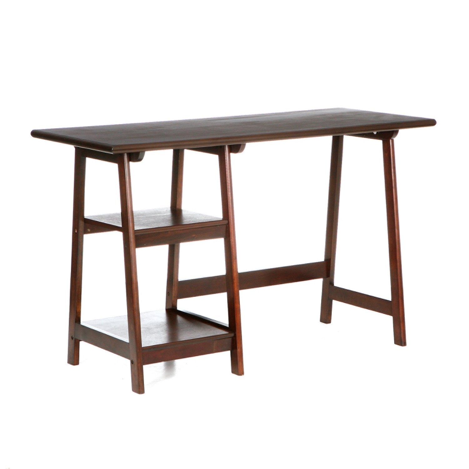 Espresso Finish Wood Home Office Laptop Computer Desk-0