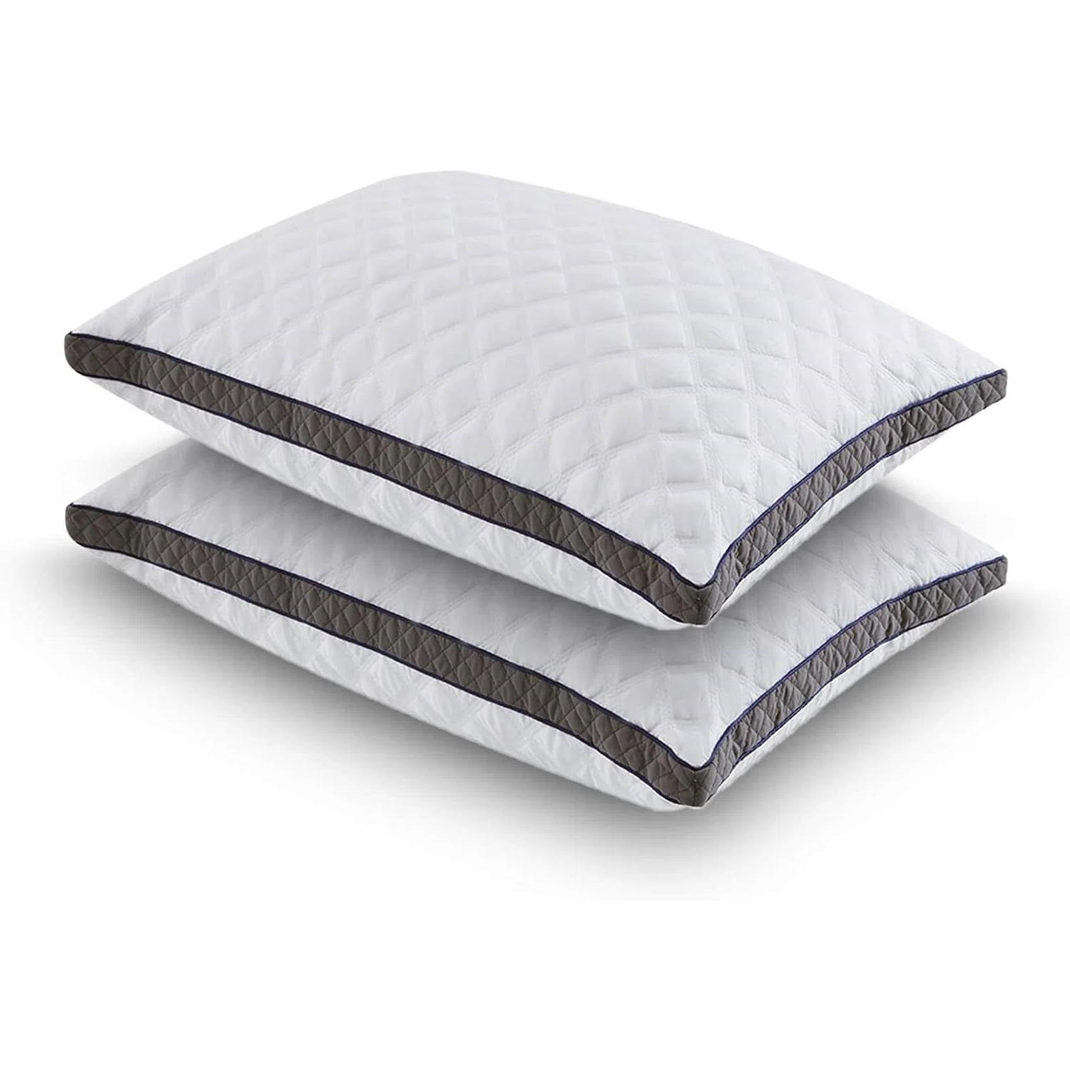 Set of 2 Standard Shredded Memory Foam Polyester Pillow with Removeable Cover-0