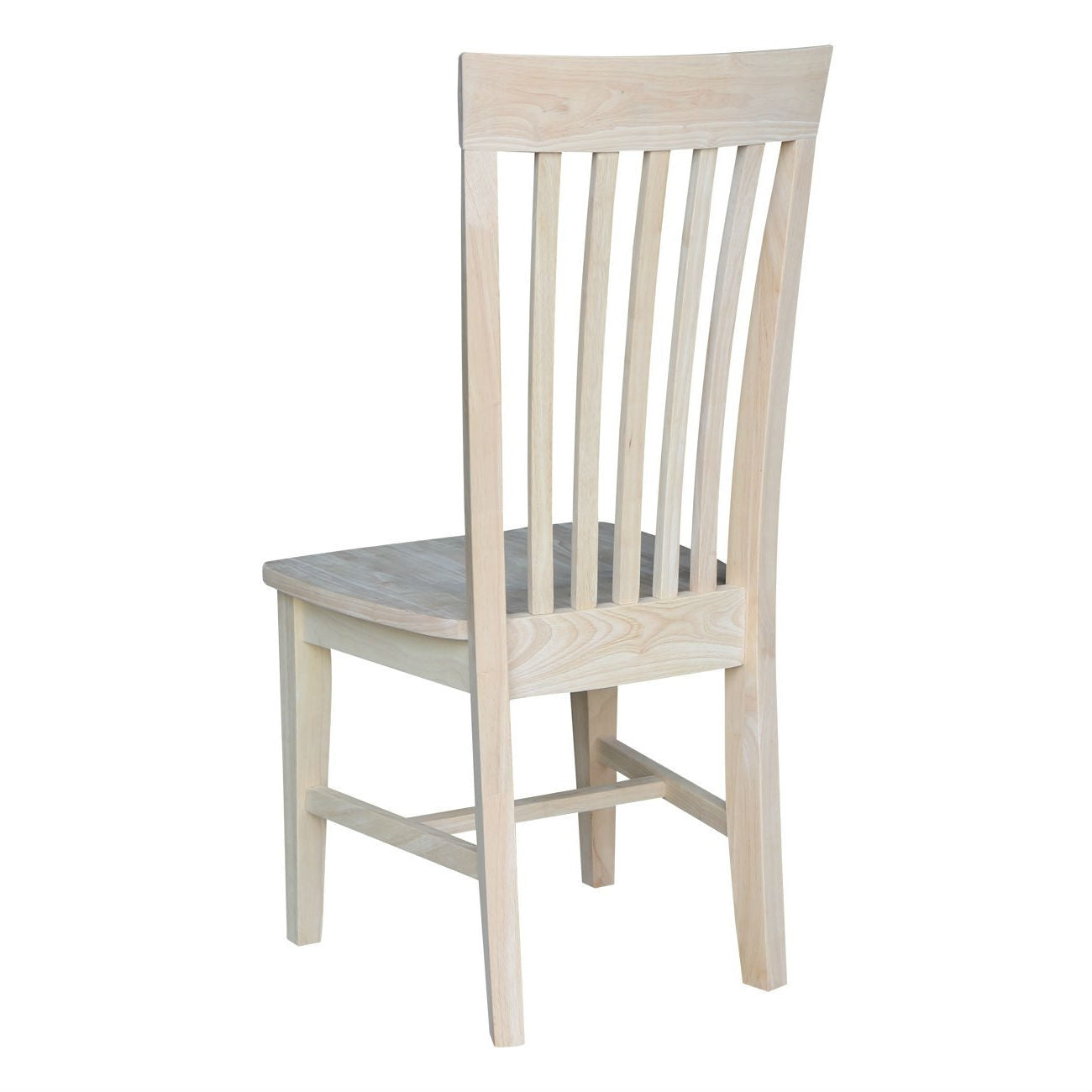 Set of 2 - Mission Style Unfinished Wood Dining Chair with High Back-2