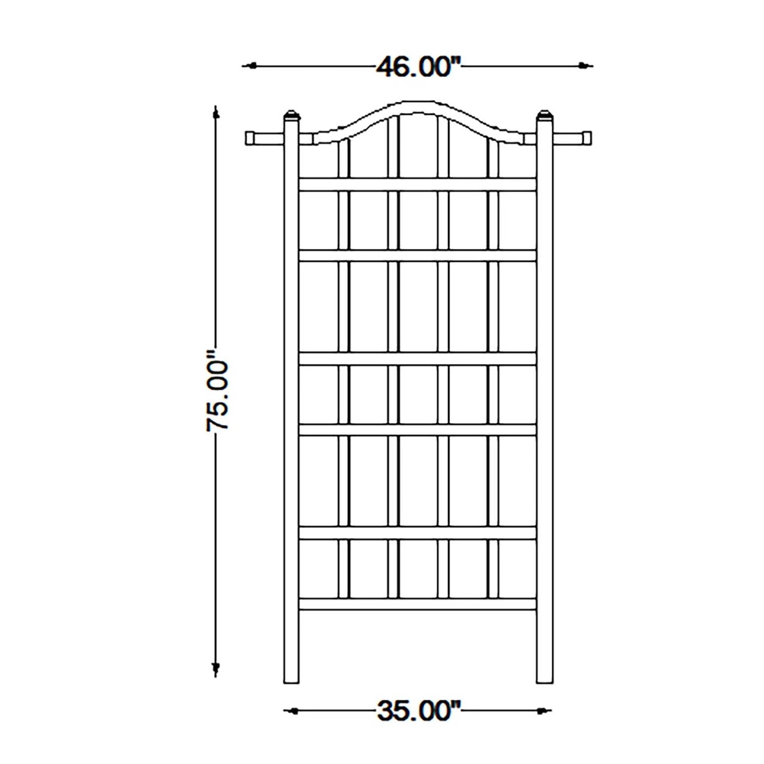 75-inch Outdoor White Vinyl Garden Plant Trellis with Ground Anchors-1