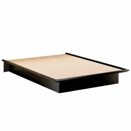 Full size Contemporary Platform Bed in Black Finish-0