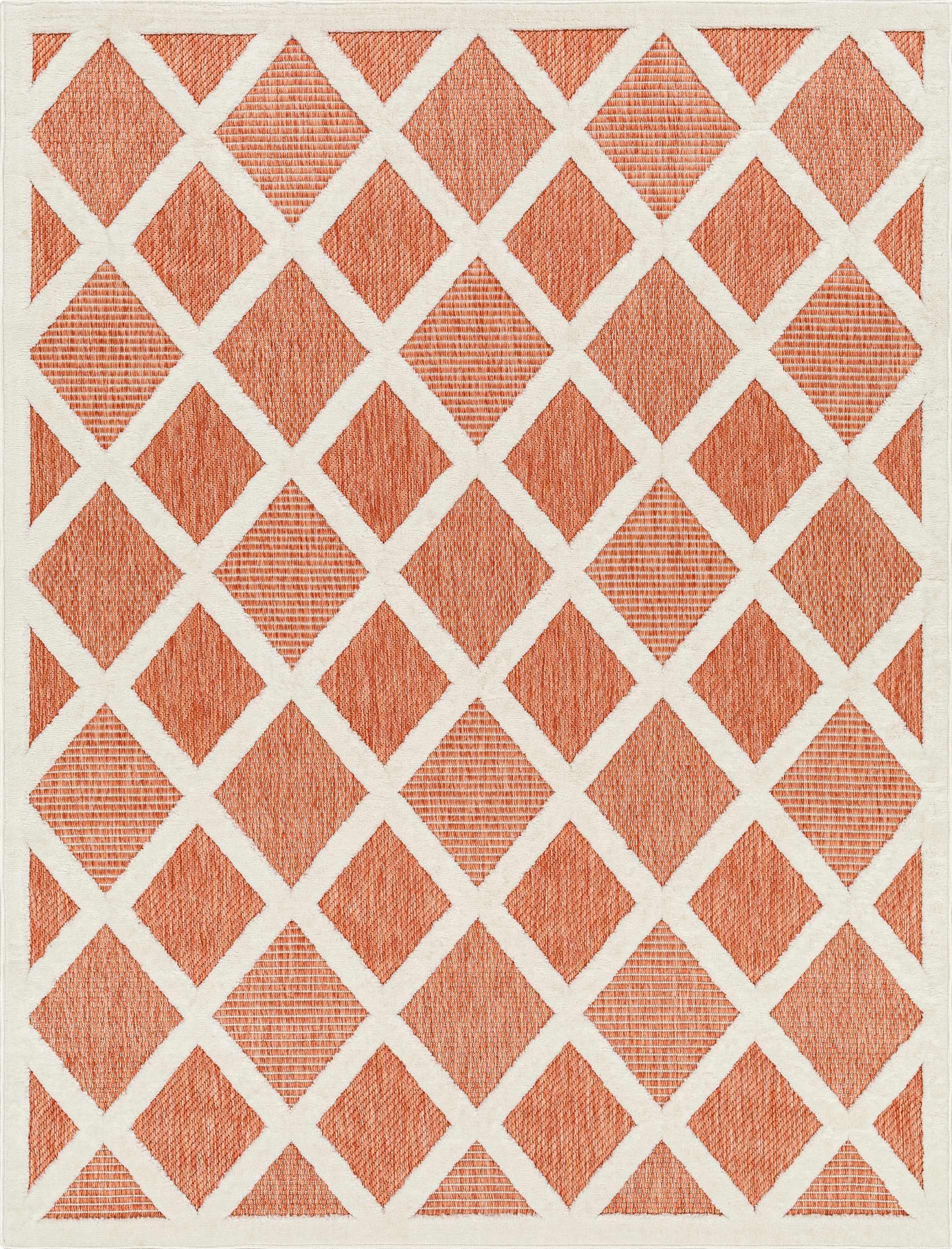Akuna Orange Outdoor Rug - 6x9 Clearance - PRHOMZ