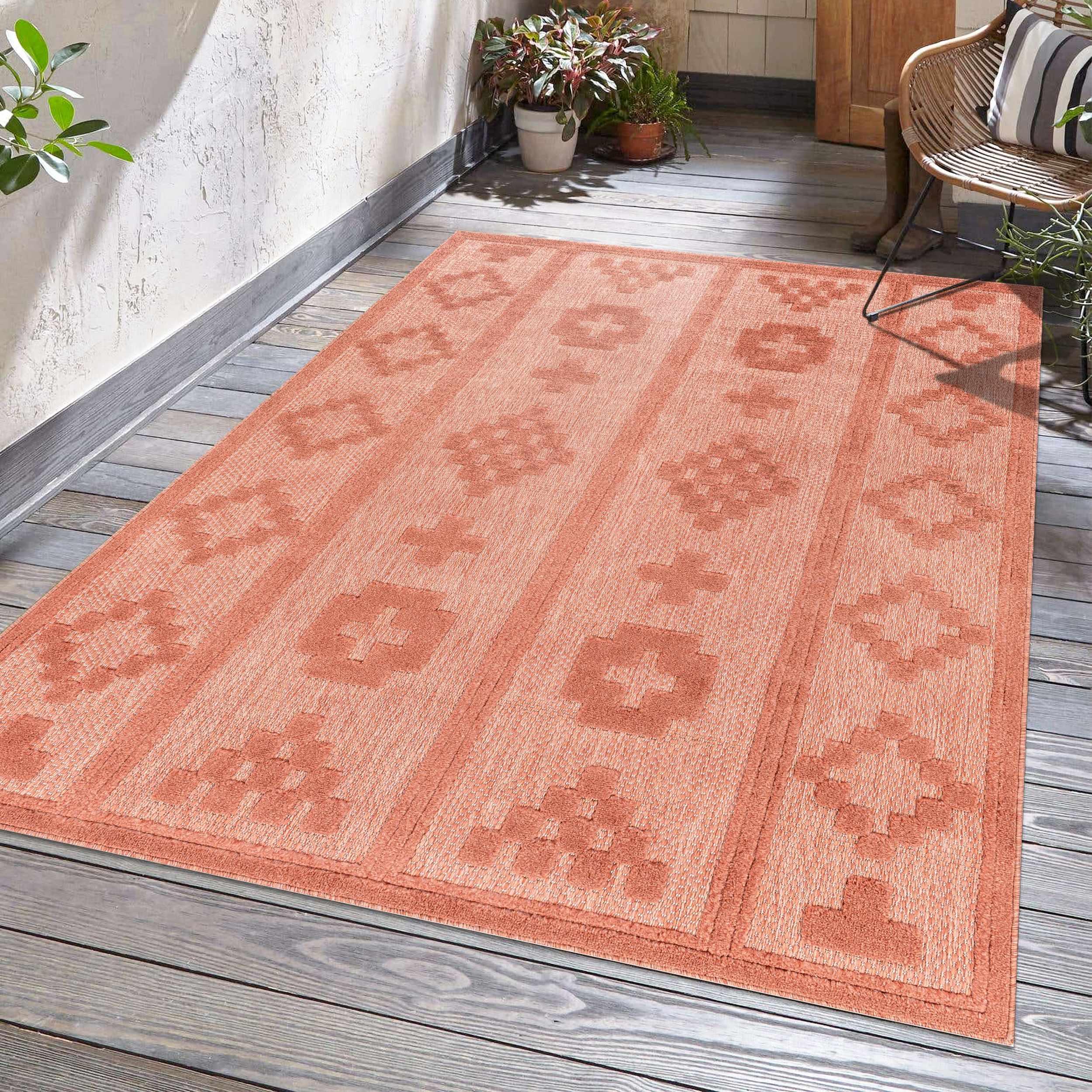 Hiro Orange Outdoor Rug - Clearance - PRHOMZ