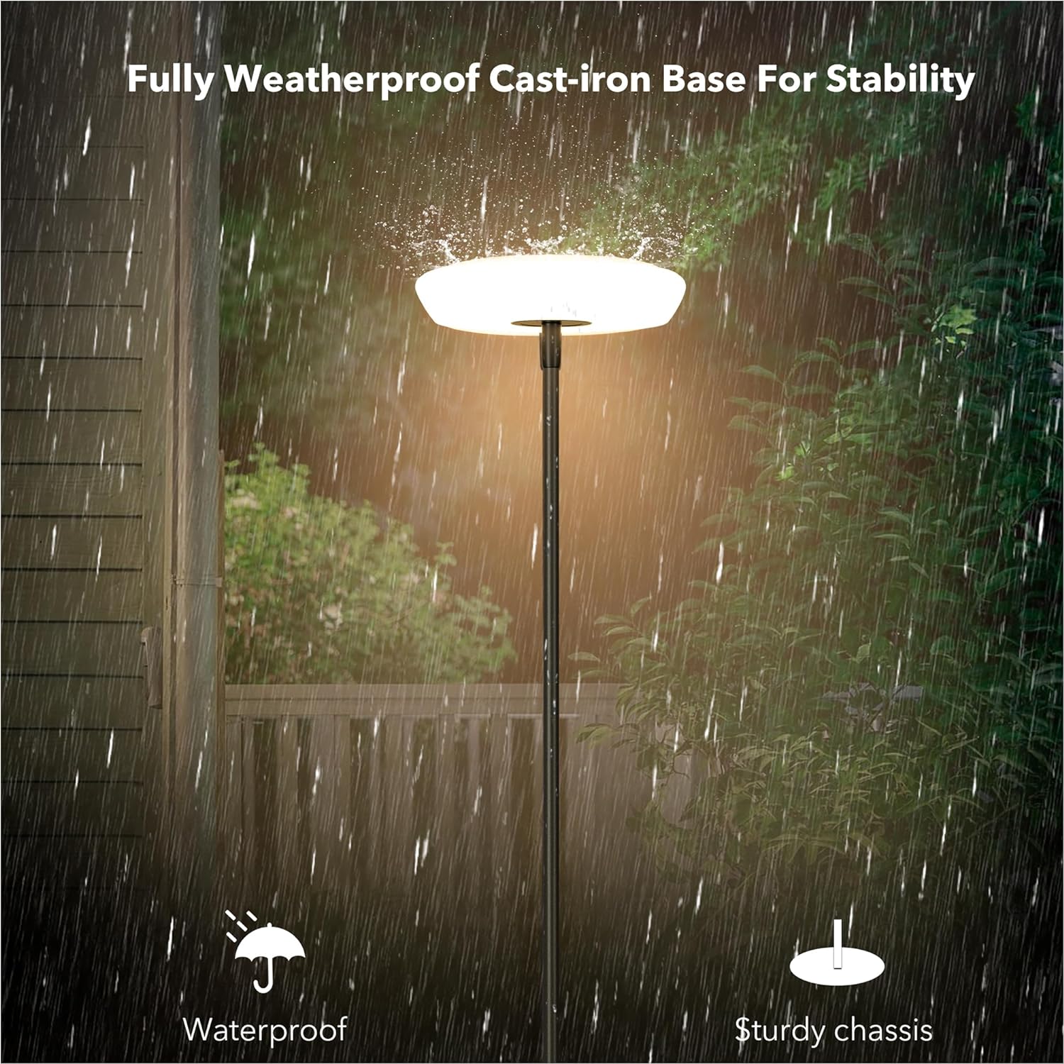 Minimalist  Solar Powered Outdoor Floor Lamp-1