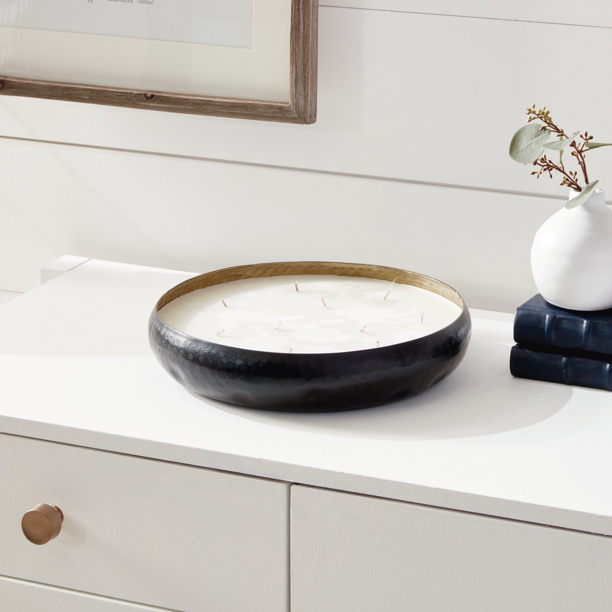 10 WICK GOLD CANDLE TRAY