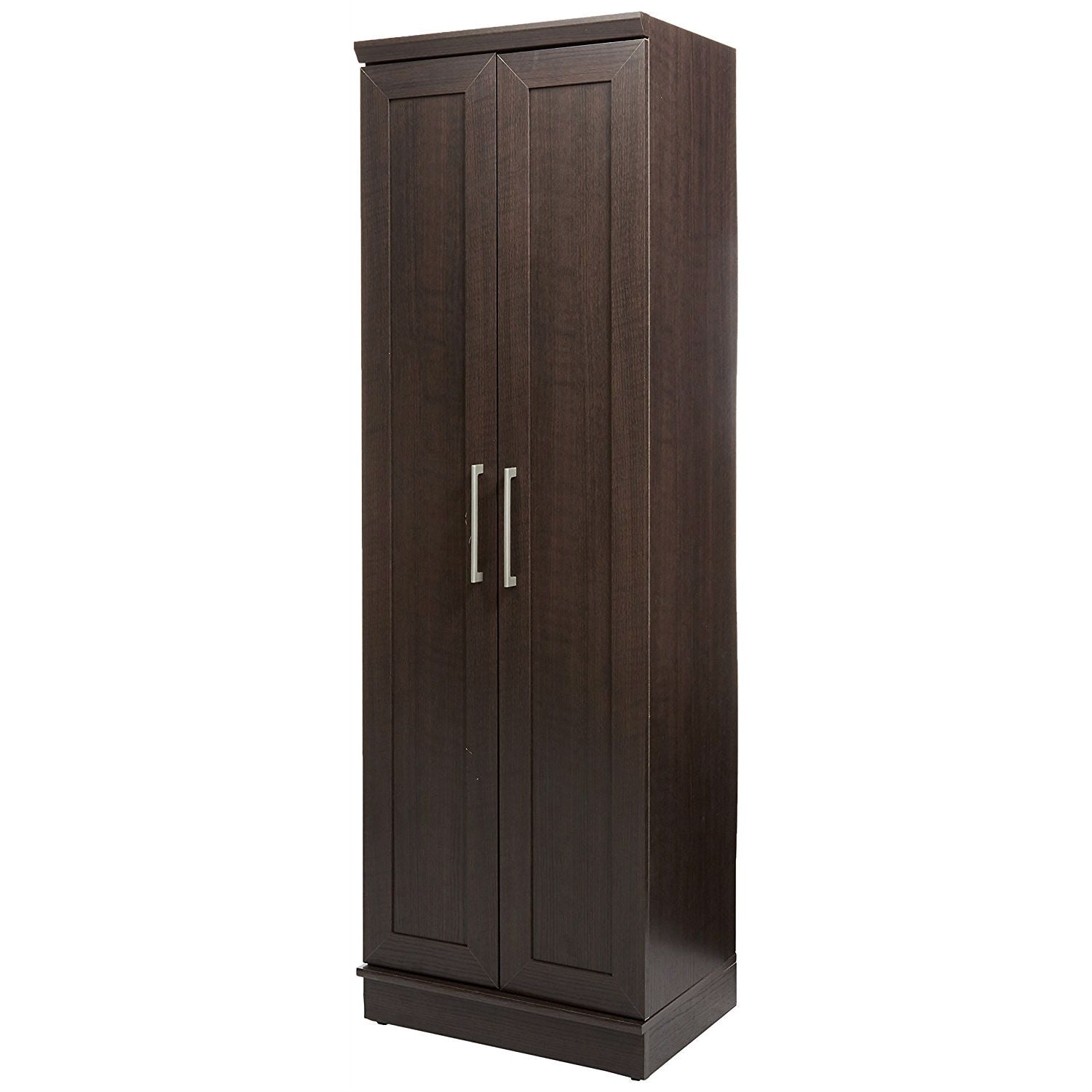 Bedroom Wardrobe Cabinet Storage Closet Organizer in Dark Brown Oak Finish-0