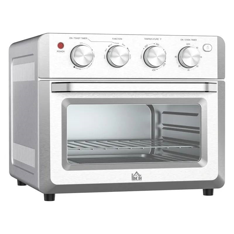 Silver Stainless Steel Convection Toaster Oven Kitchen Air Fryer-0