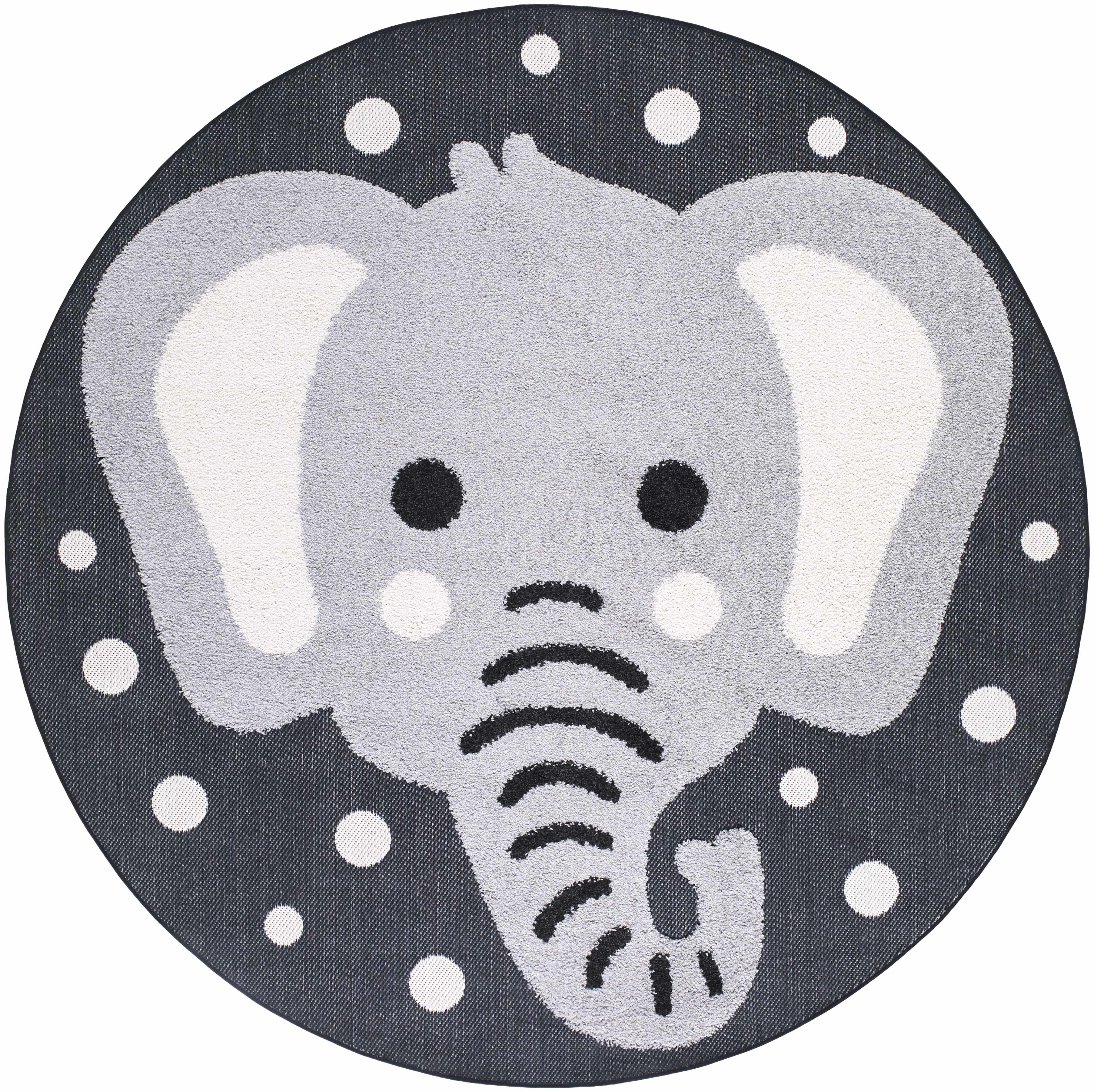 Kids Elephant Animal Print Nursery Area Rug - Clearance-4