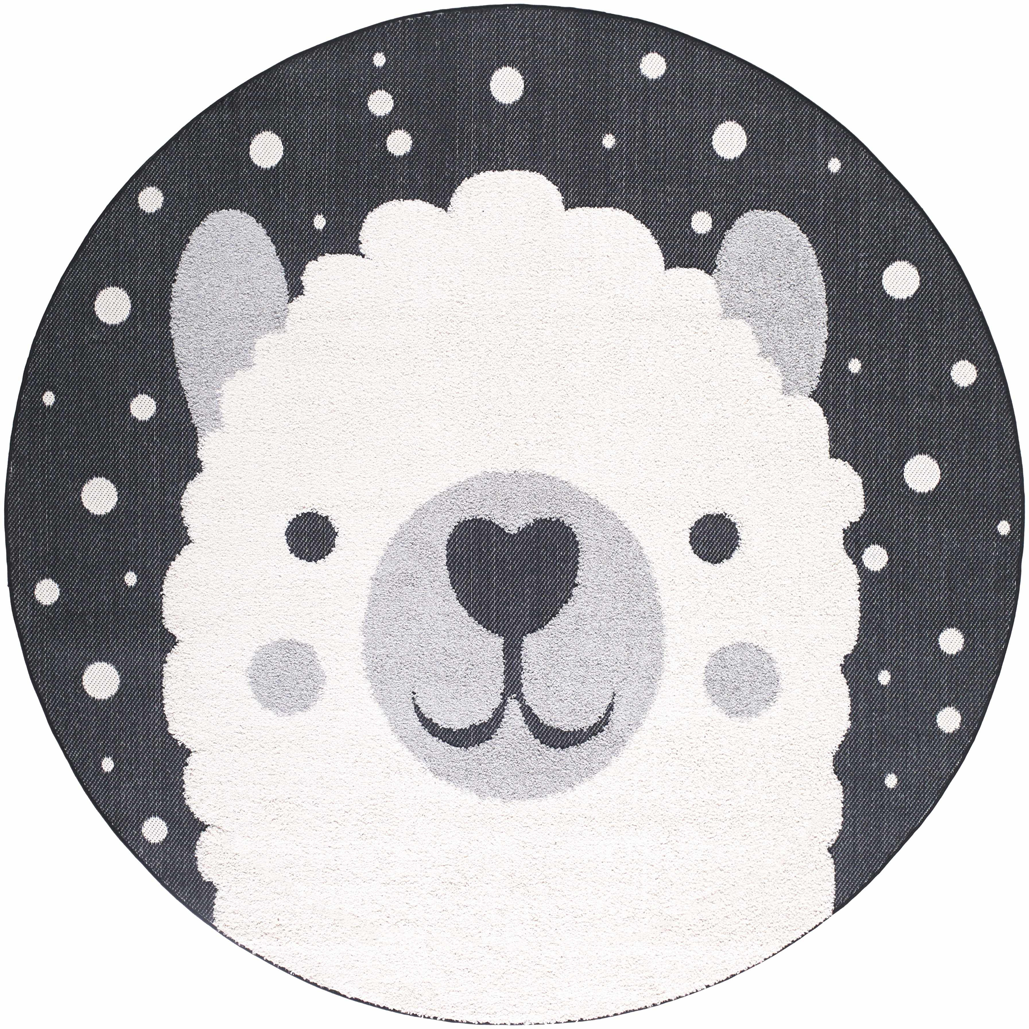 Kids Llama Animal Print Nursery Area Rug - Clearance-4