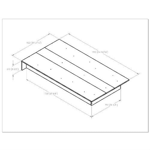 Twin size Platform Bed Frame in Royal Cherry Wood Finish-2