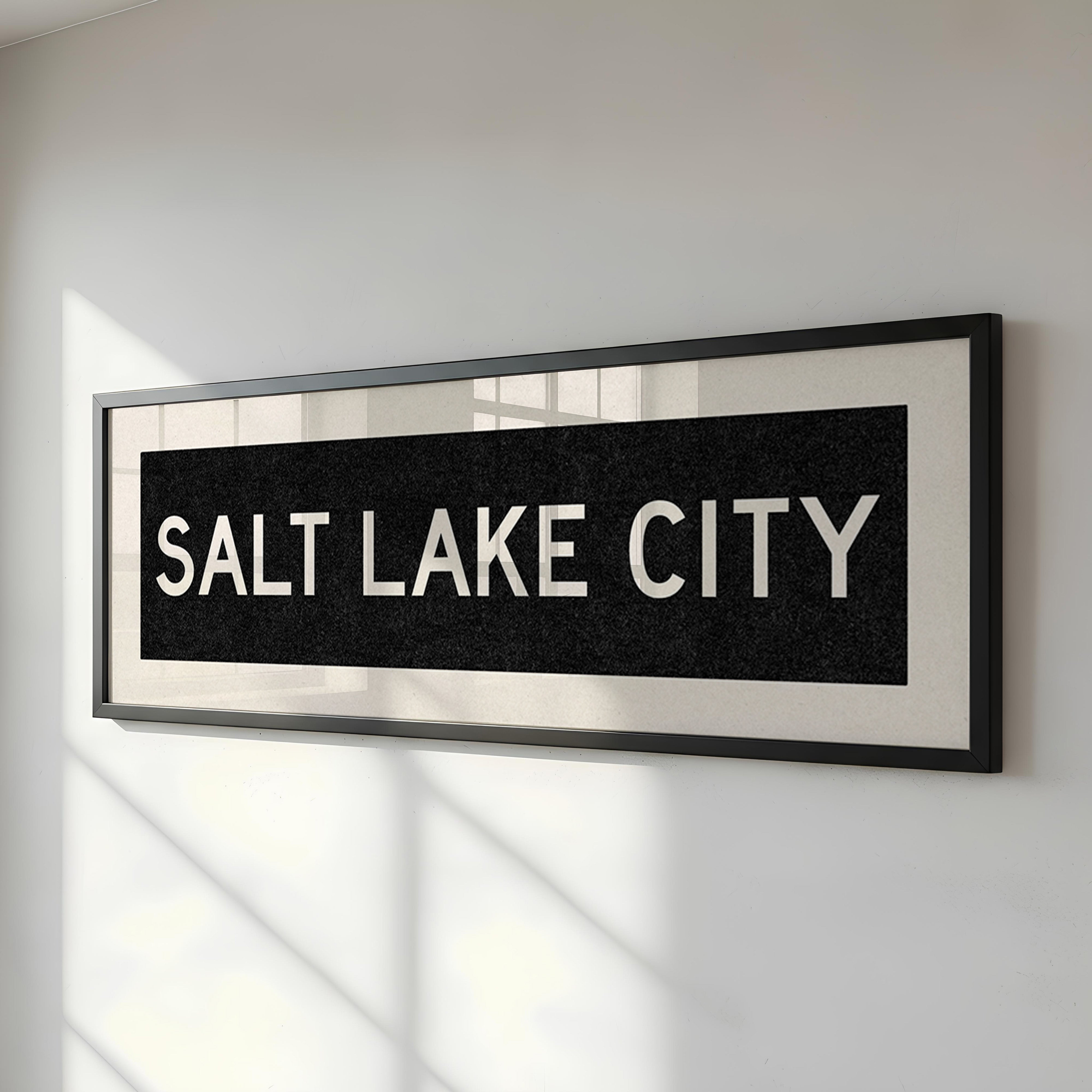 Framed Salt Lake City Utah Bus Scroll