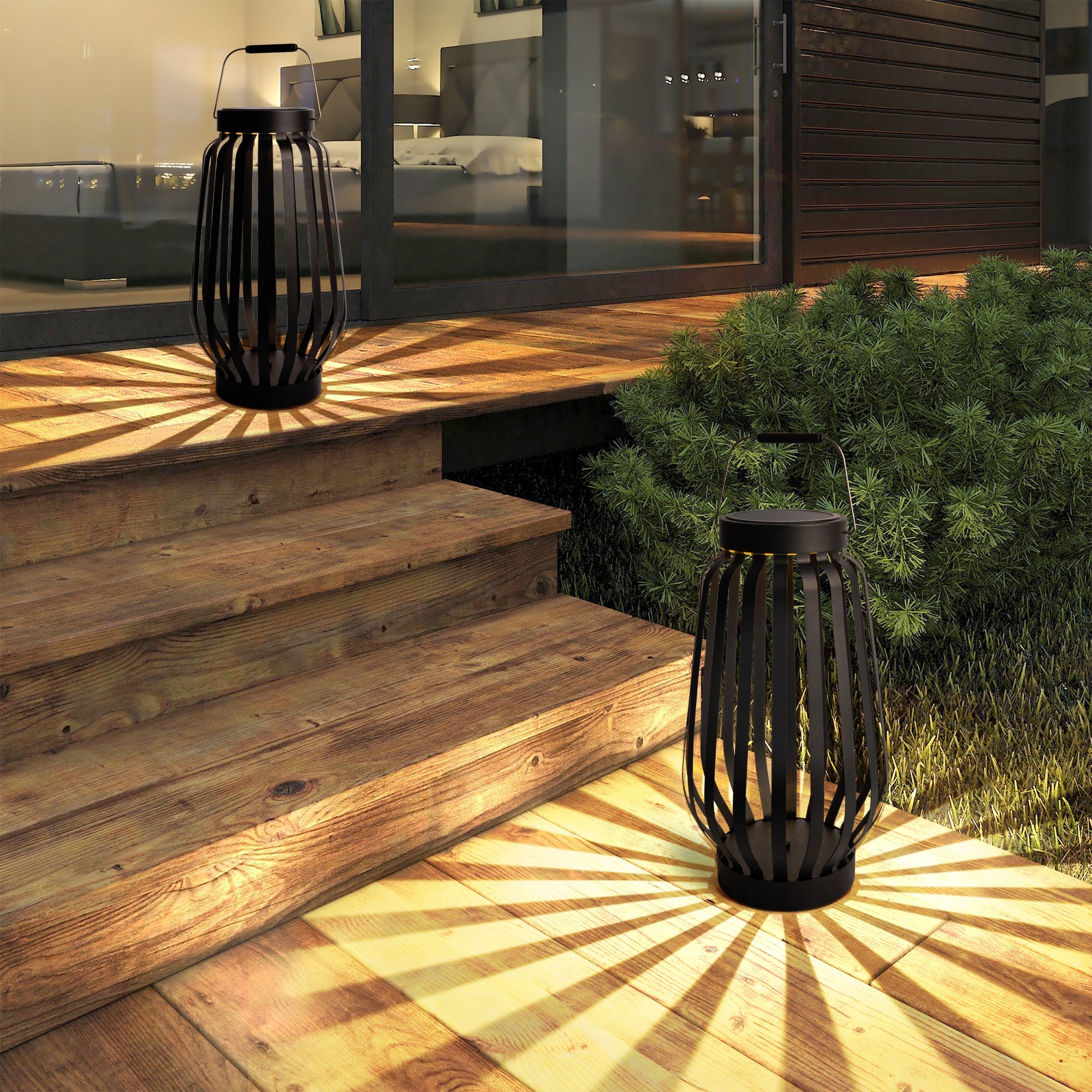 Solar Powered Outdoor Landscaping Path Lights Floor Lamp-4