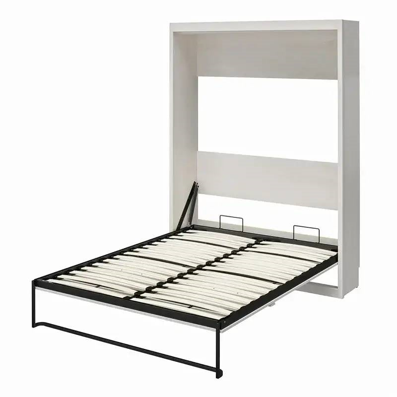 Full size Murphy Bed Space Saving Wall Bed Frame in Ivory Oak Finish-0