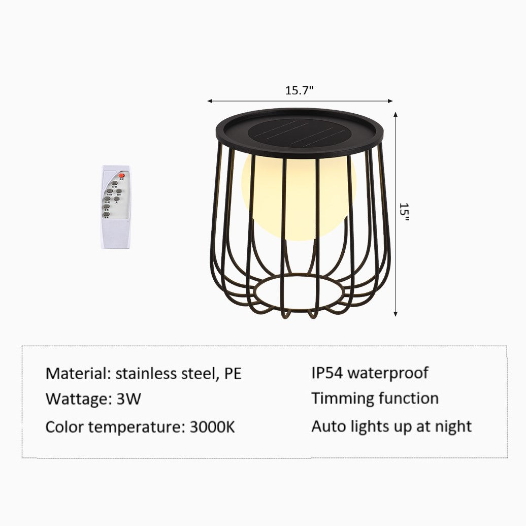 Solar Powered Glow  Garden Table-5