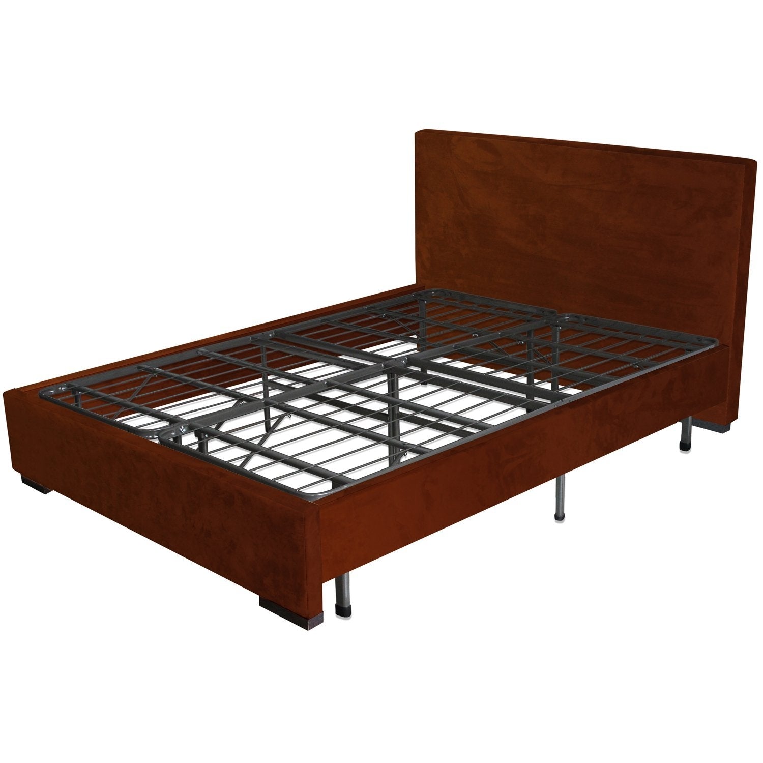 Twin Extra Long Metal Platform Bed Frame with Storage Space-1