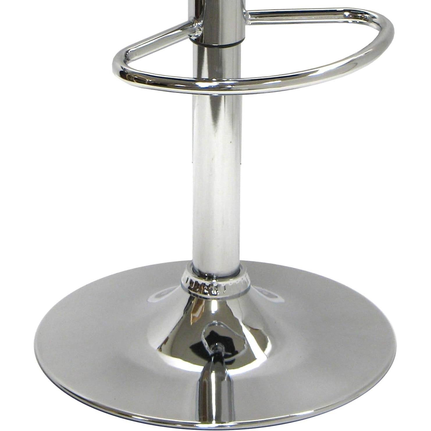 Modern Air-Lift Adjustable Bar Stools with Black PVC Seat-4