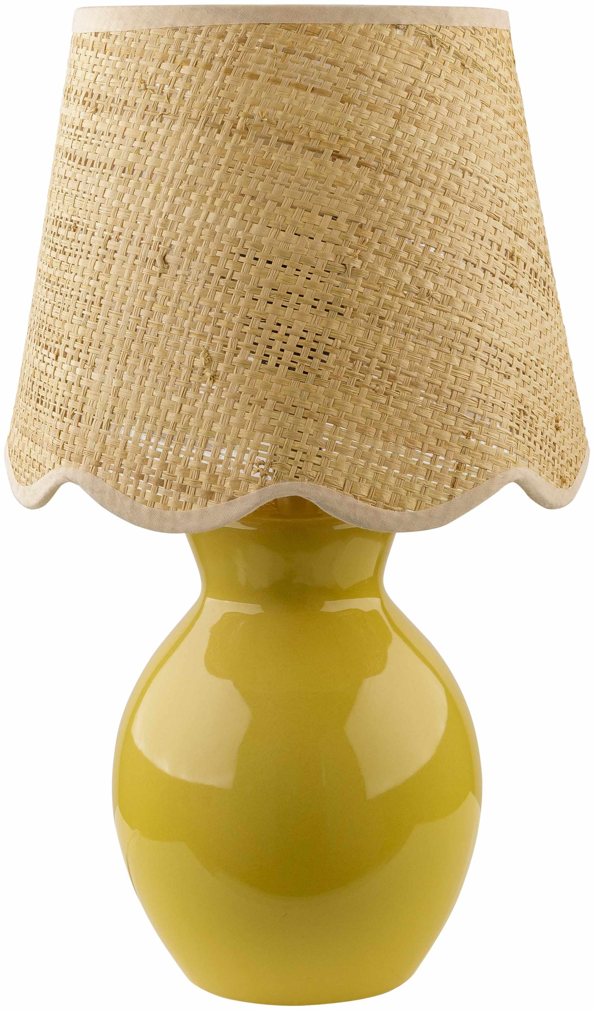 Salgareda Yellow Rattan Table Lamp-0